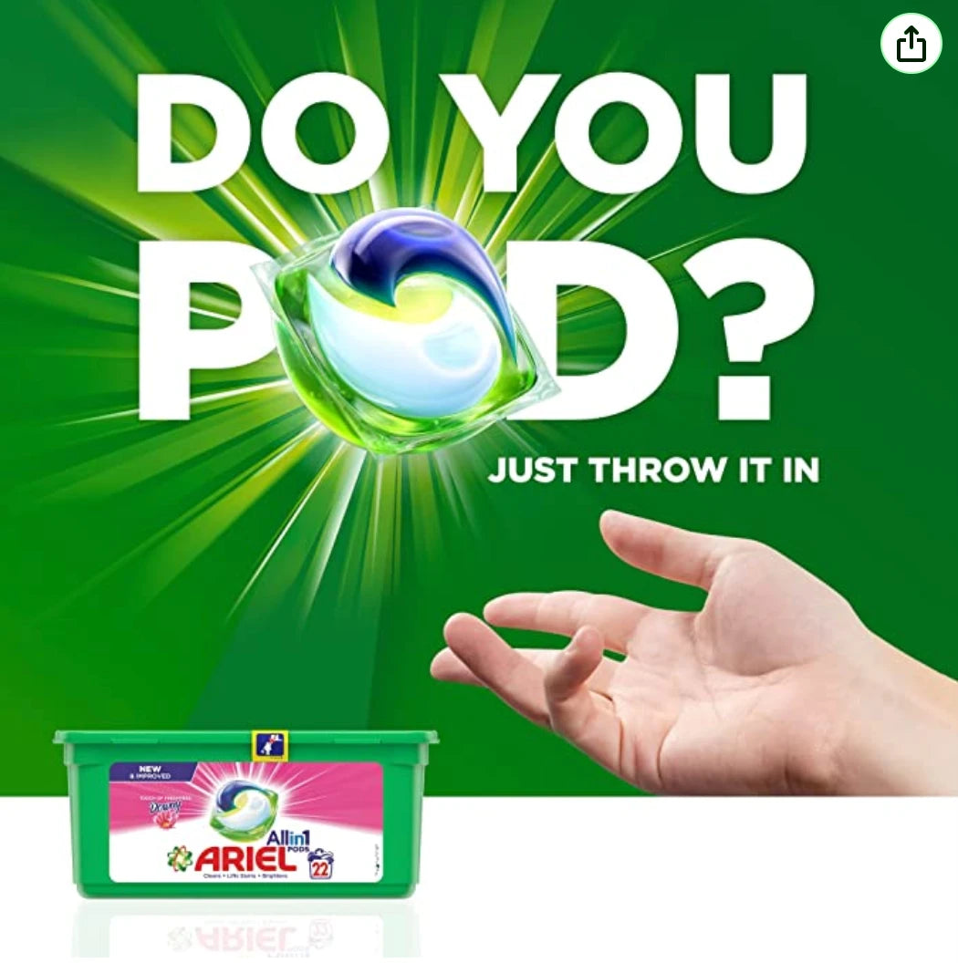 ARIEL DOWNY 3 IN 1 WASHING LIQUID PODS