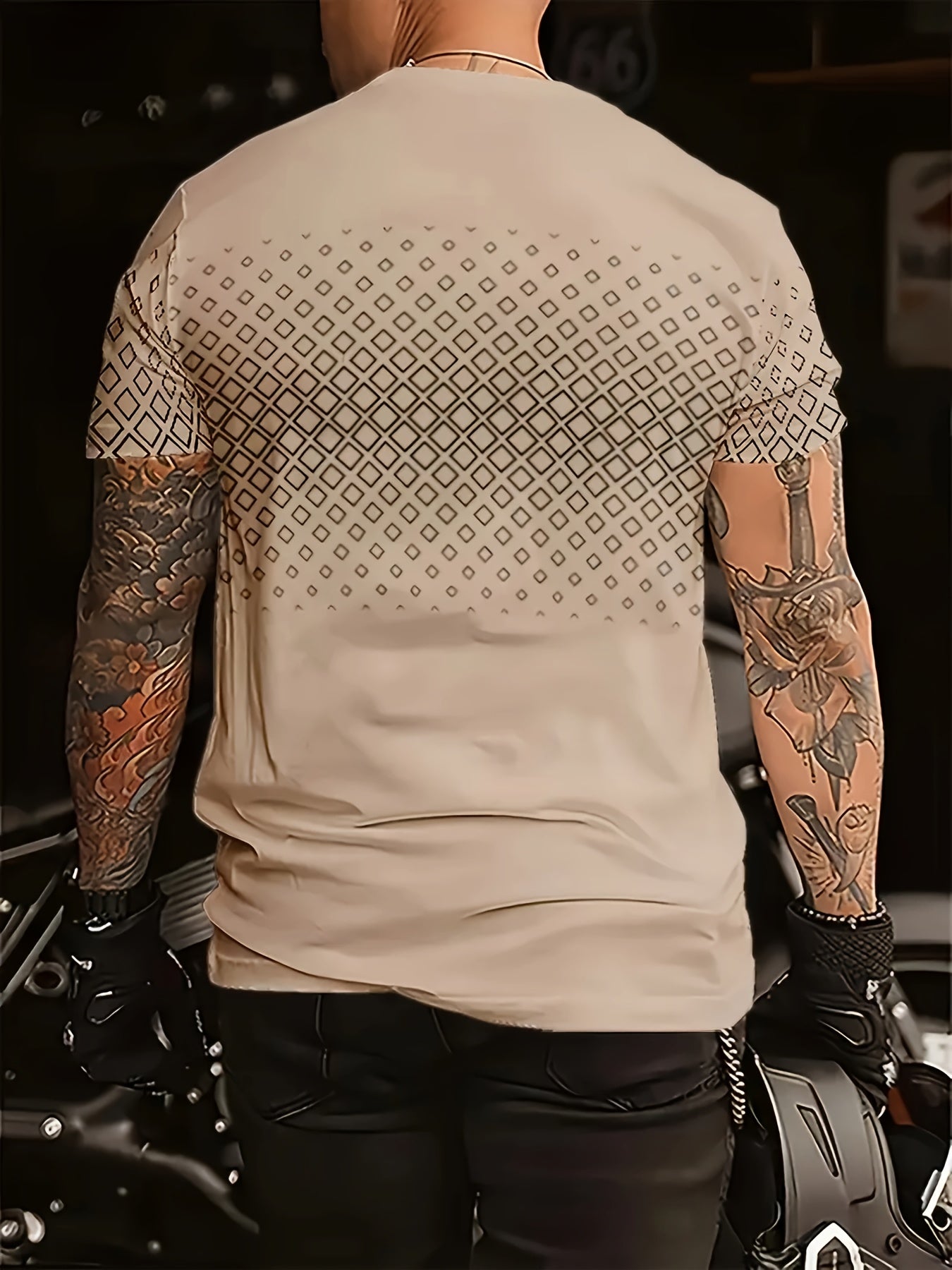 MEN'S POLYSTER STRETCH BLEND CASUAL SHORT SLEEVE T-SHIRT