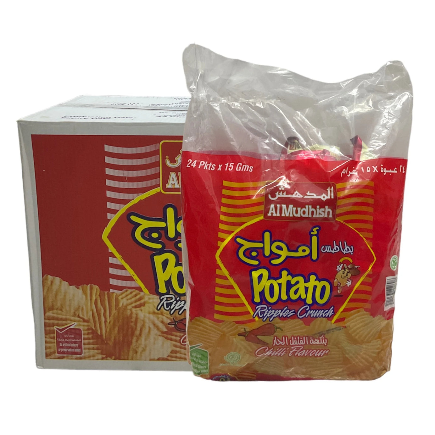 AL MUDHISH POTATO CHILLY RIPPLES CRUNCH CHIPS