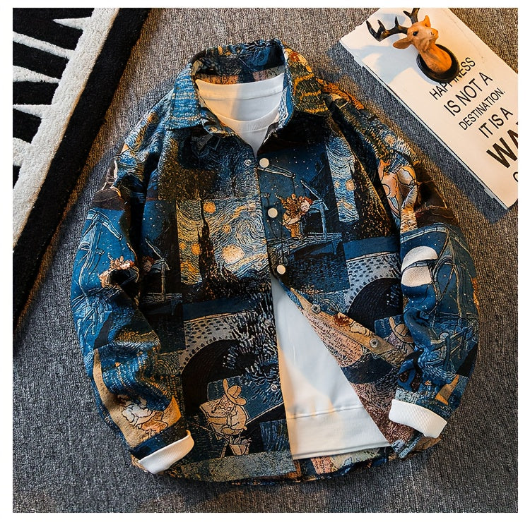 MEN'S CASUAL STREET STYLE SLIM FIT LONG SLEEVE SHIRT