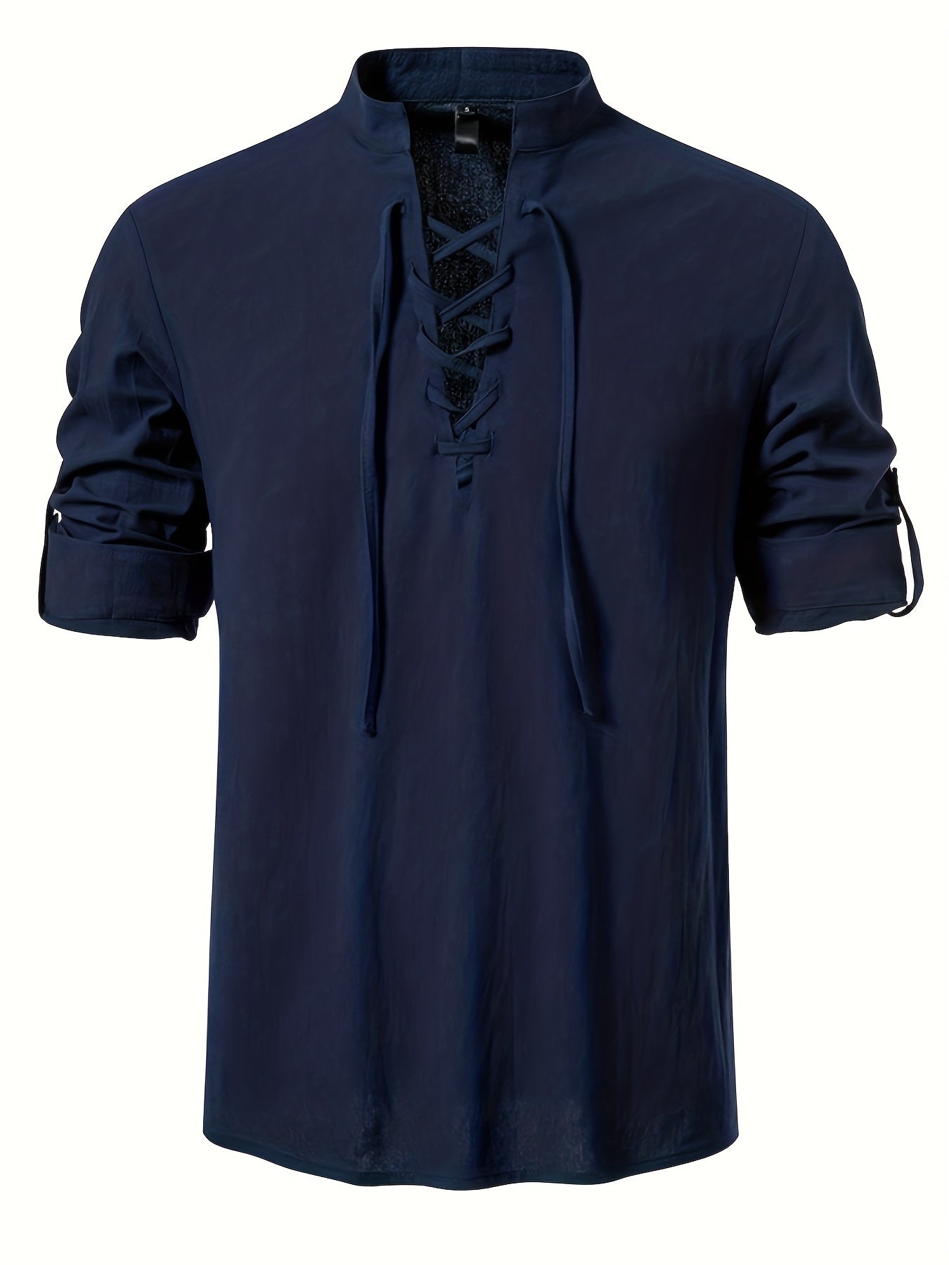 MEN'S HIPPIE COTTON STAND-UP COLLAR SHIRT