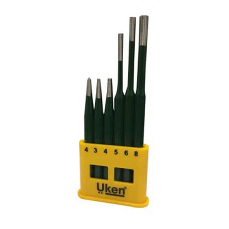 UKEN CENTER PIN PUNCH 6PCS/SET