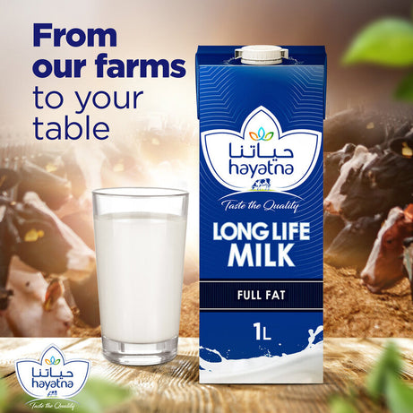 HAYATNA PURE LONG LIFE FULL FAT MILK 1 LTR