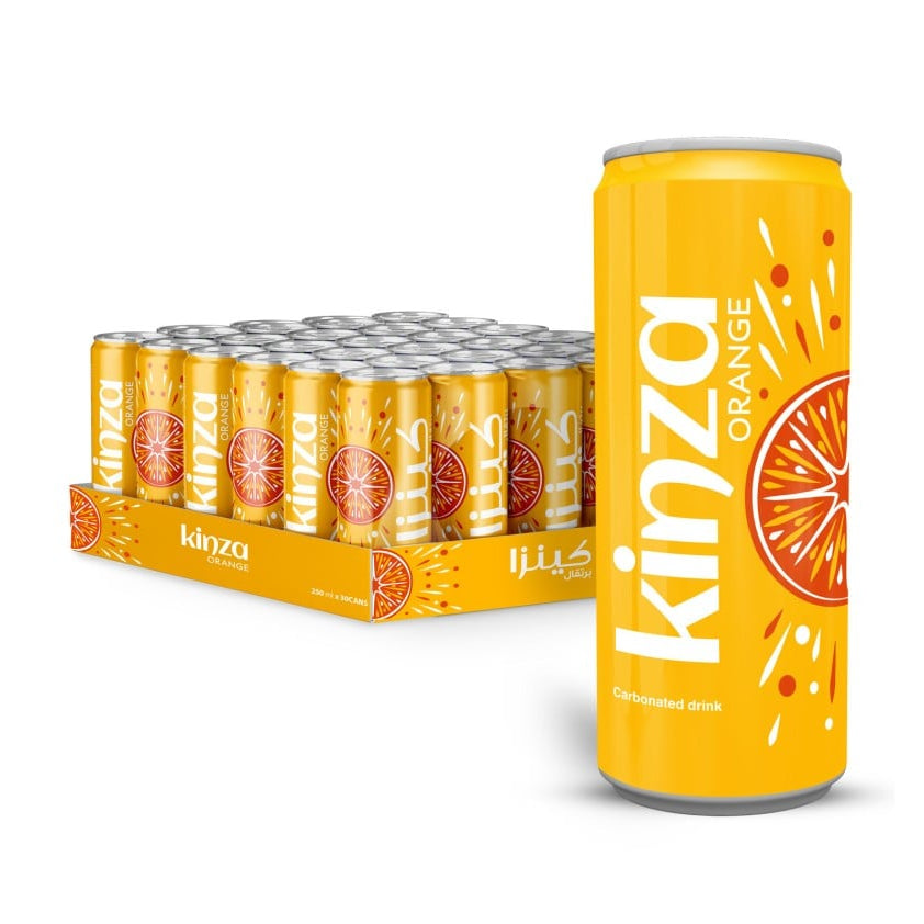 KINZA ORANGE CARBONATED CAN SOFT DRINK