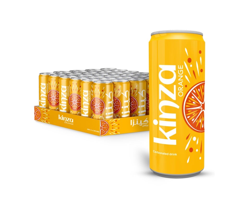 KINZA ORANGE CARBONATED CAN SOFT DRINK