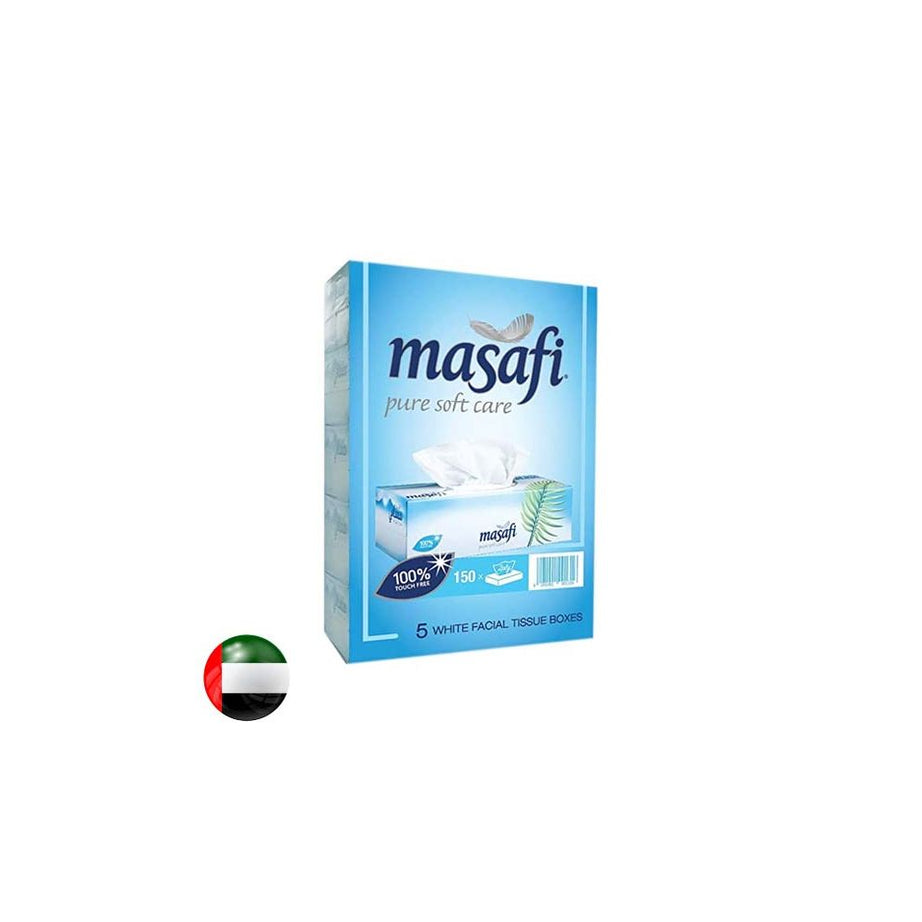مناديل الوجه البيضاء بيور سوفت كير من ماسافي مكونة من طبقتين
