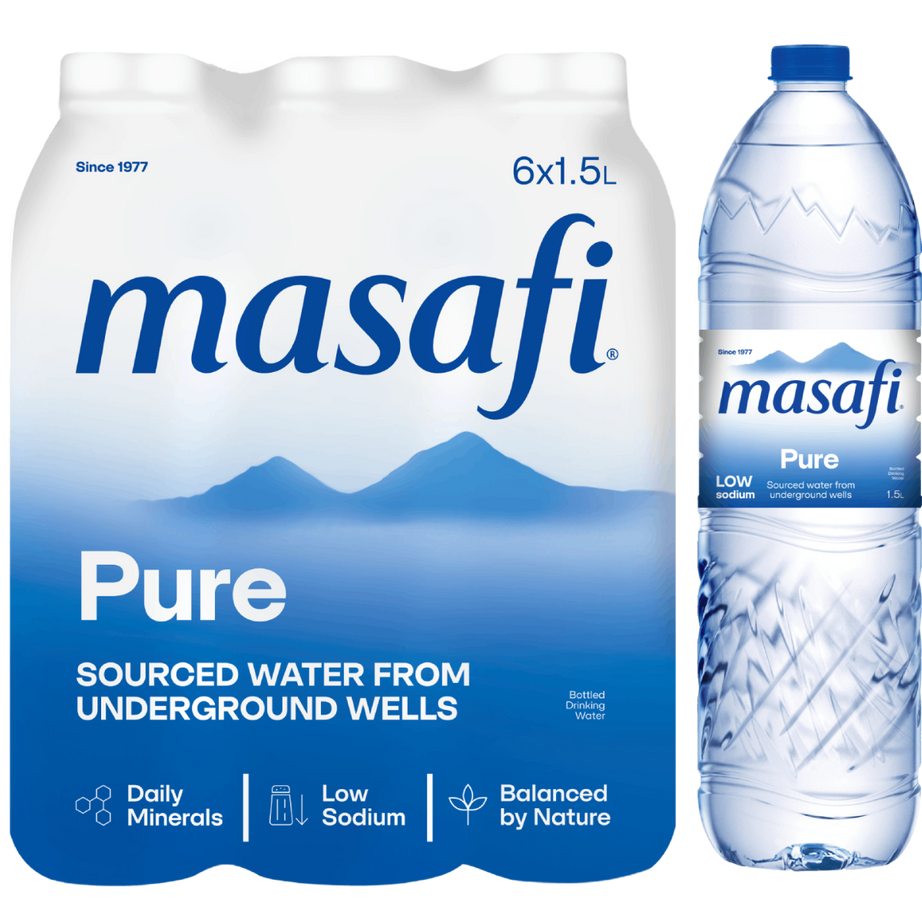 مياه مسافي النقية قليلة الصوديوم 1.5 لتر