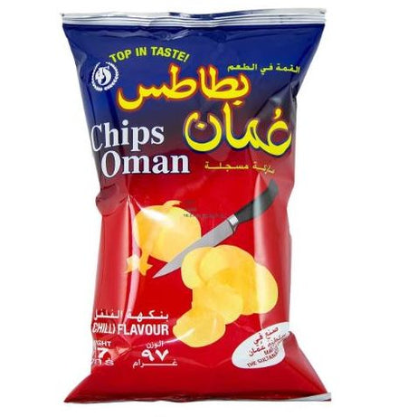 رقائق البطاطس بنكهة الفلفل الحار العماني