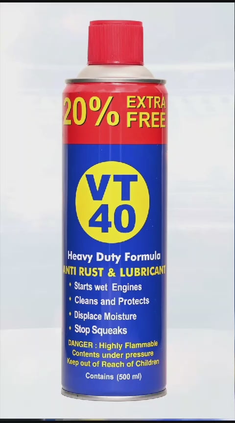 VT-40 HEAVY DUTY ANTI RUST REMOVER & LUBRICANT MULTI USE  SPRAY 500ML