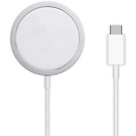 محول WIWU MAGSAFE اللاسلكي العالمي QI المغناطيسي الأبيض بقوة 15 وات