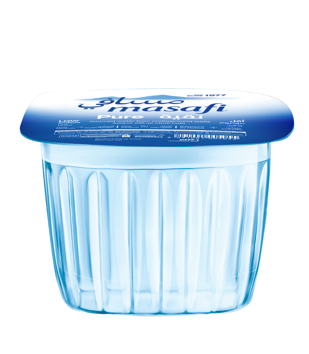 مياه طبيعية نقية قليلة الصوديوم من مسافي 125 مل/45 كوب